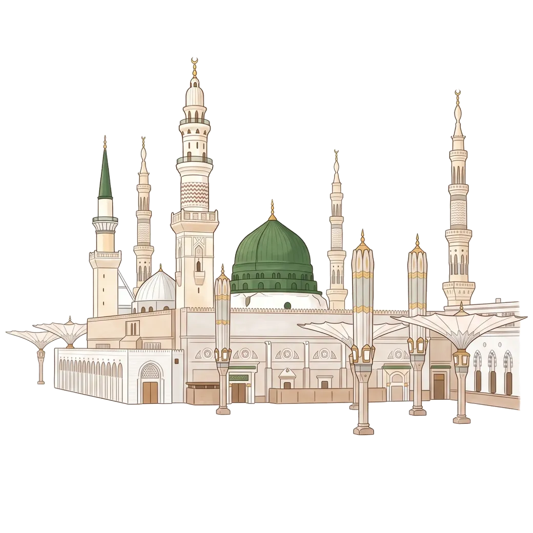 Illustration de la Mosquee du Prophete a Medine