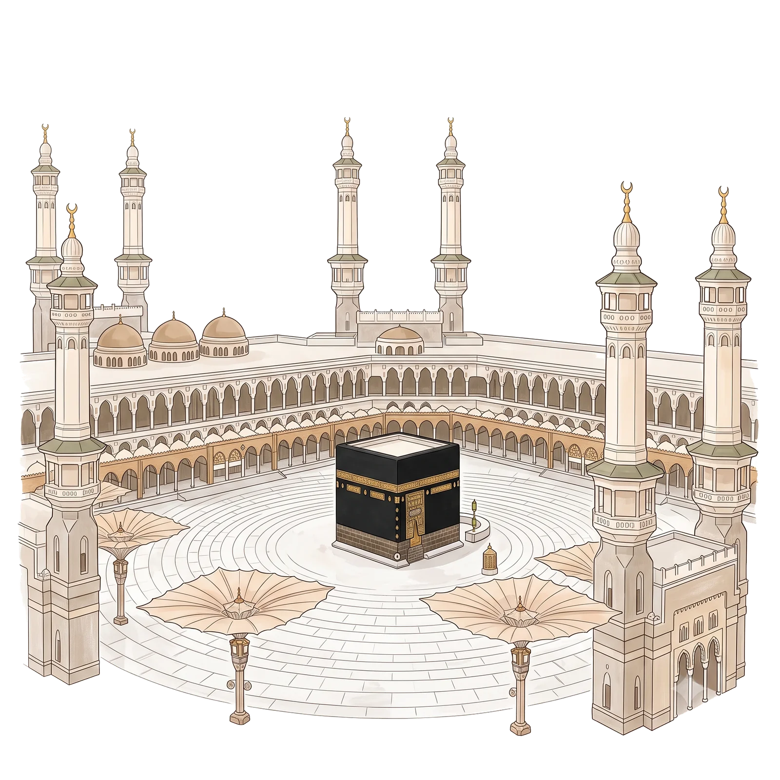 La Kaaba au sein du Masjid al-Haram